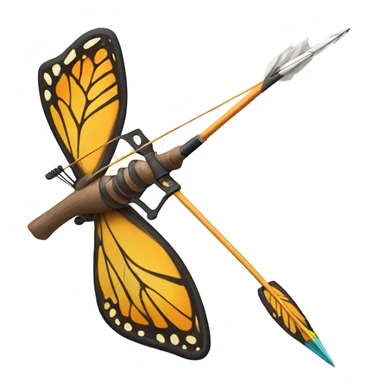 A butterfly shooting an arrow sticker