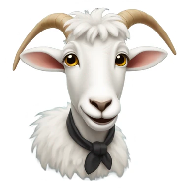 Einstein goat with mustache  sticker