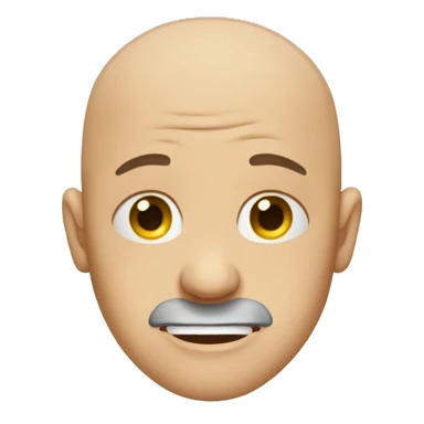a bald guy crying sticker