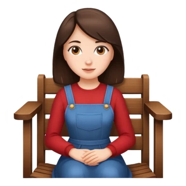 a brunette woman sitting on a chair sticker