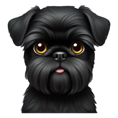 full black brussels griffon all body cute sticker