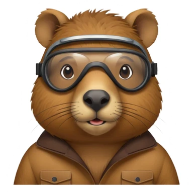 Capibara con gogles sticker