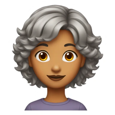 girl with Wolf hair cut orange sticker