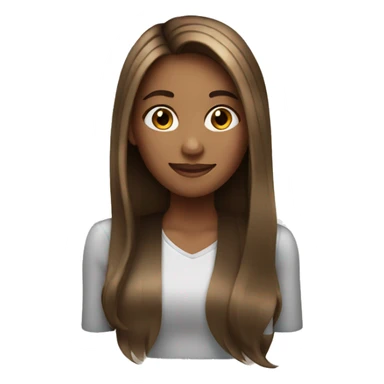 girl with long hair brown with highlights  sticker
