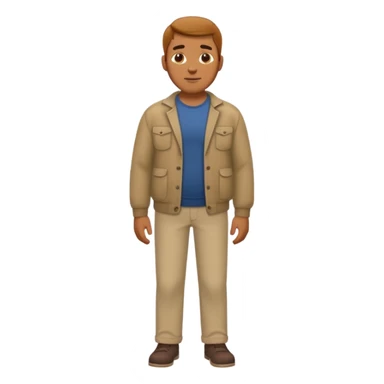 tall, stocky man wearing casual clothing sticker