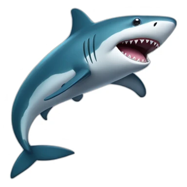 Dauphin sur requin sticker