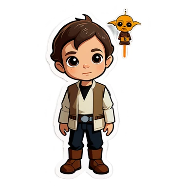 Little boy with Star Wars sticker