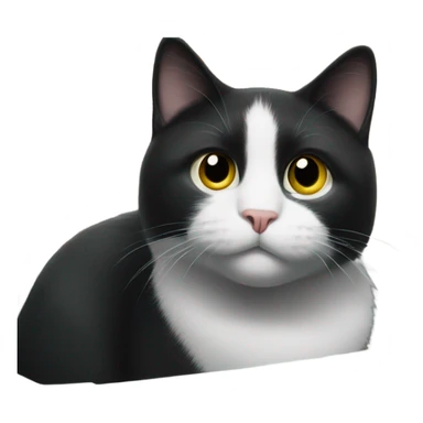 Tuxedo cat inside a dumpster  sticker