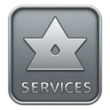 a signage that says "Services" sticker