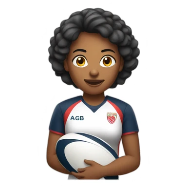 woman playing rugby sticker