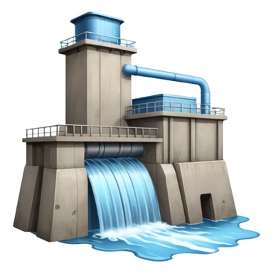 hydroelectric power station sticker