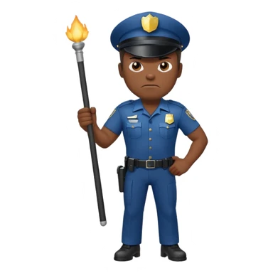 angry policeman full body sticker