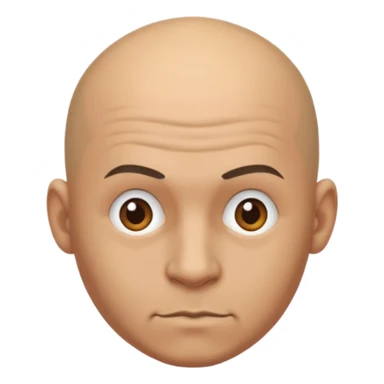 bald man with very smallmohawk sticker