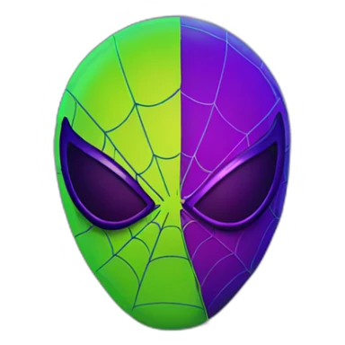 Lemon green and purple neon Spiderman sticker