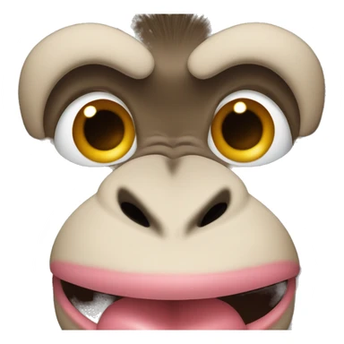 monkey sticking it’s tongue out sticker
