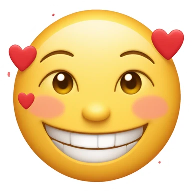 One Smiling face with lots of hearts around it sticker