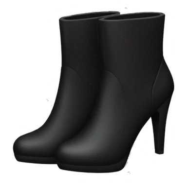 High heeled Black ankle boots  sticker