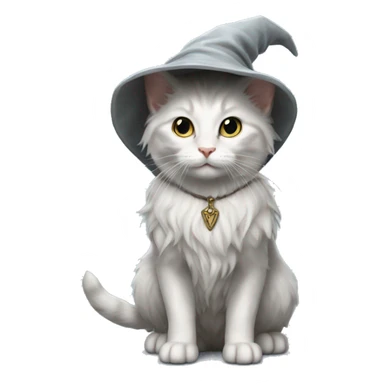 kitten gandalf magic sticker