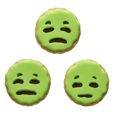 matcha crinkle cookies no face sticker