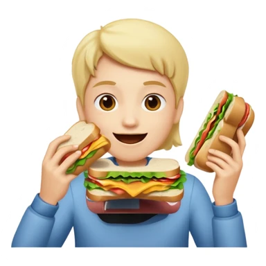 enthusiastic luncher  E///  sticker