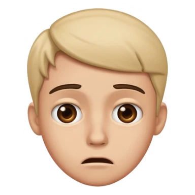 I need you to make an emoji of the gen z stare (young person like 20 yro’, like confusion, disgusted and kinda bored, it has to be very confused and disgusted  sticker