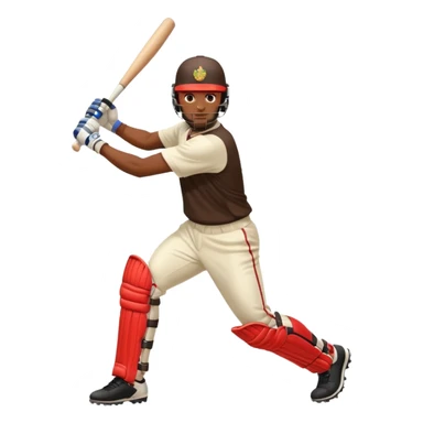 Right handed Batsmen playing a front foot shot sticker