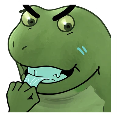 crying emoji with fist cover mouth sticker