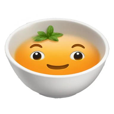 Orange soup in white bowl sticker