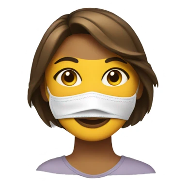 Chica con mascarilla sticker