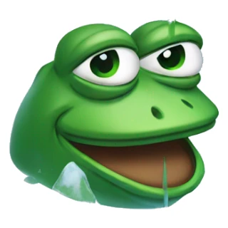 pepe the frog in an icecube sticker