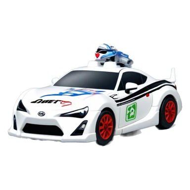 Radio Controlled Captain Rex themed 2013 Toyota 86 shaped like a Formula One race car with exposed wheels  sticker