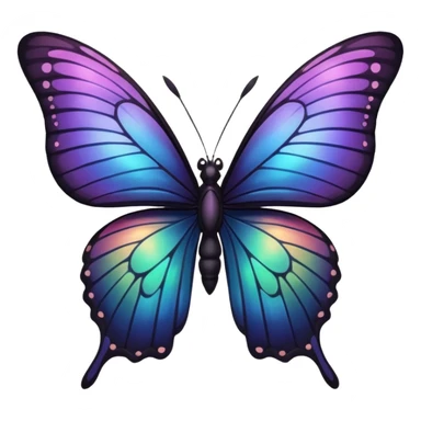 Dark but attractive butterfly emoji sticker