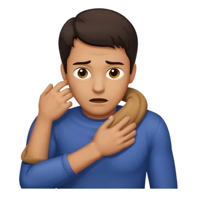 Guy strangling himself sticker