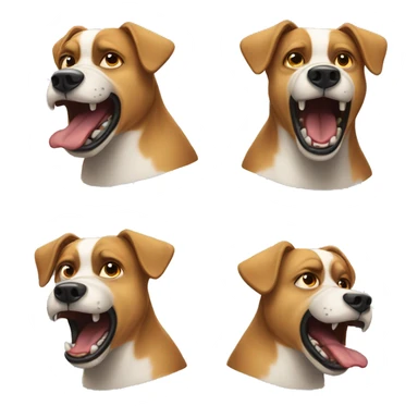 Aggressive dog sticker