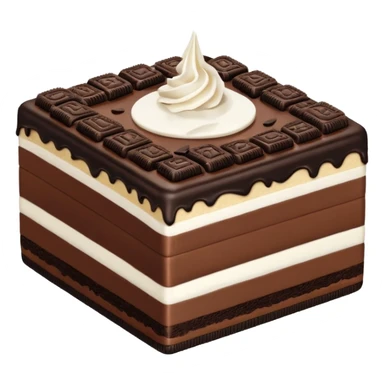 oreo cake square shape slim layer sticker