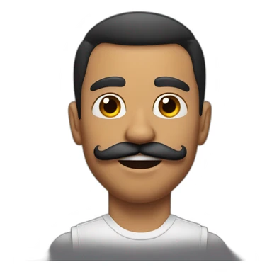 Muscles mustache expressive Cuban man sticker