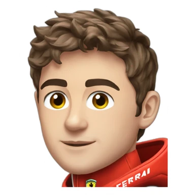 Charles leclerc in ferrari suit sticker