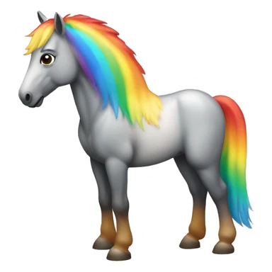 rainbow horse sticker