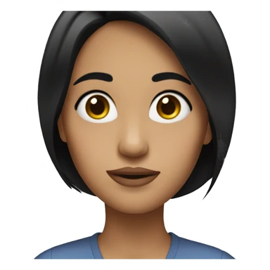 woman with black hair saying oh sticker