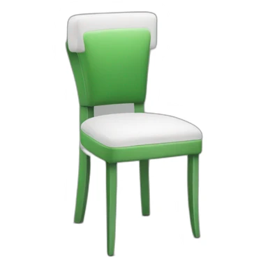 restaurant chair green and white sticker