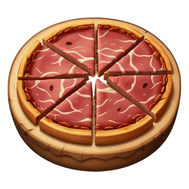 round meat slice roasted  sticker