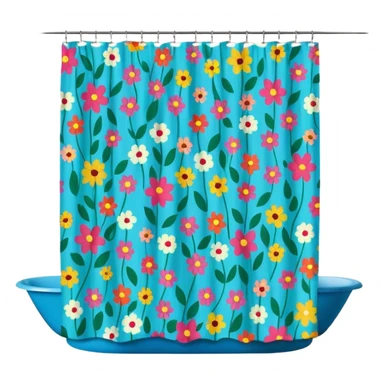 flower shower curtain sticker