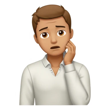 Guy holding neck looking Fusterated  sticker