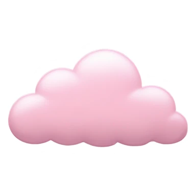 pale Pink cloud with raining hearts sticker
