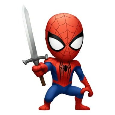 Spider-man with a BIG SWORD sticker