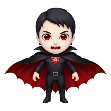 elegant vampire, chibi full body sticker