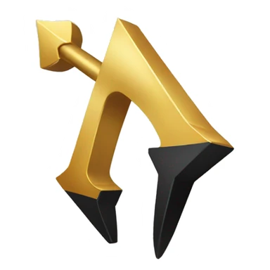 gold arrow with black outline pointing up sticker