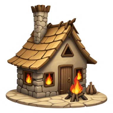 fire elemental tribe house sticker
