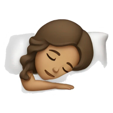 brown hair girl sleeping sticker