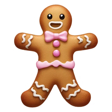 light pink frosted gingerbread man  sticker